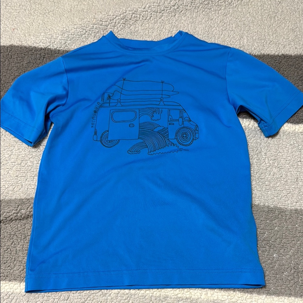 Patagonia Blue Short Sleeve Swim Shirt